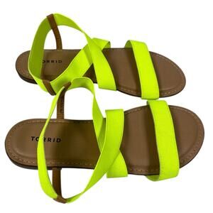 Torrid  Stretch Band Sandals Neon Green Women's Size 8WW